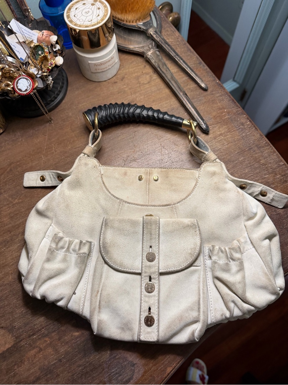 Yves Saint Laurent YSL Mombasa suede vintag Bag